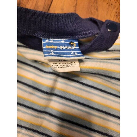 Vintage Baby Genius Denim Overalls w/Shirt 18 Months Embroidered Puppy Alligator - Picture 15 of 16